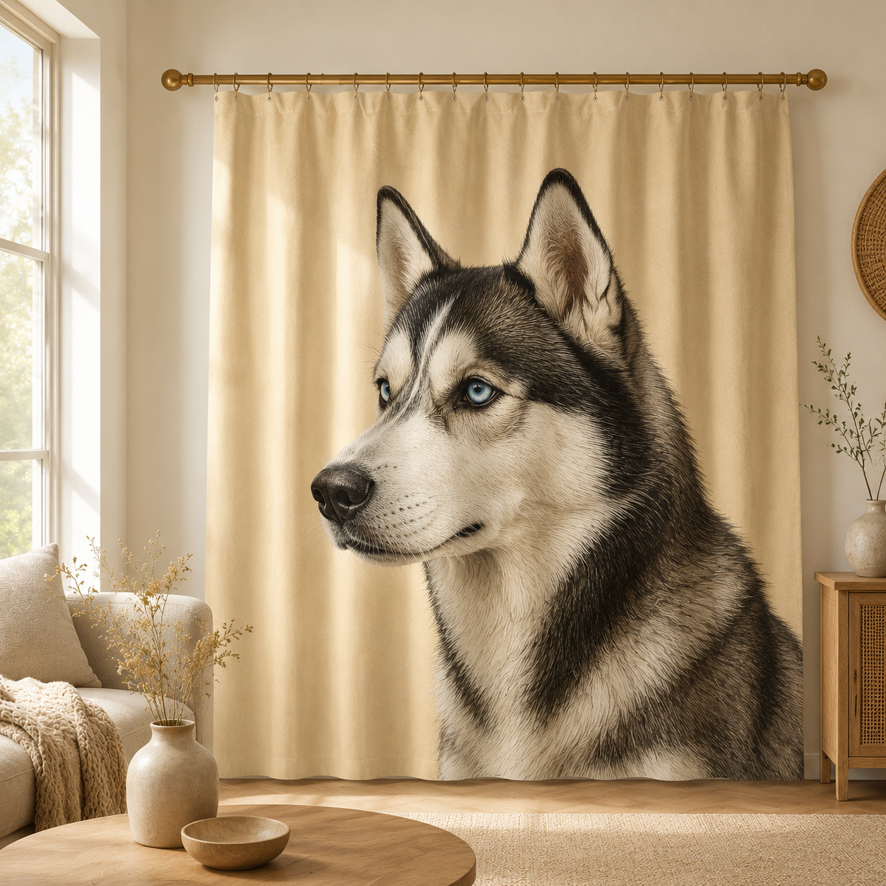 Custom Photo Dog Window Curtain | Gift For Dog Lover