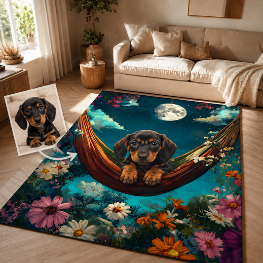 Custom Photo Dog Area Rug | Gift For Dog Lovers