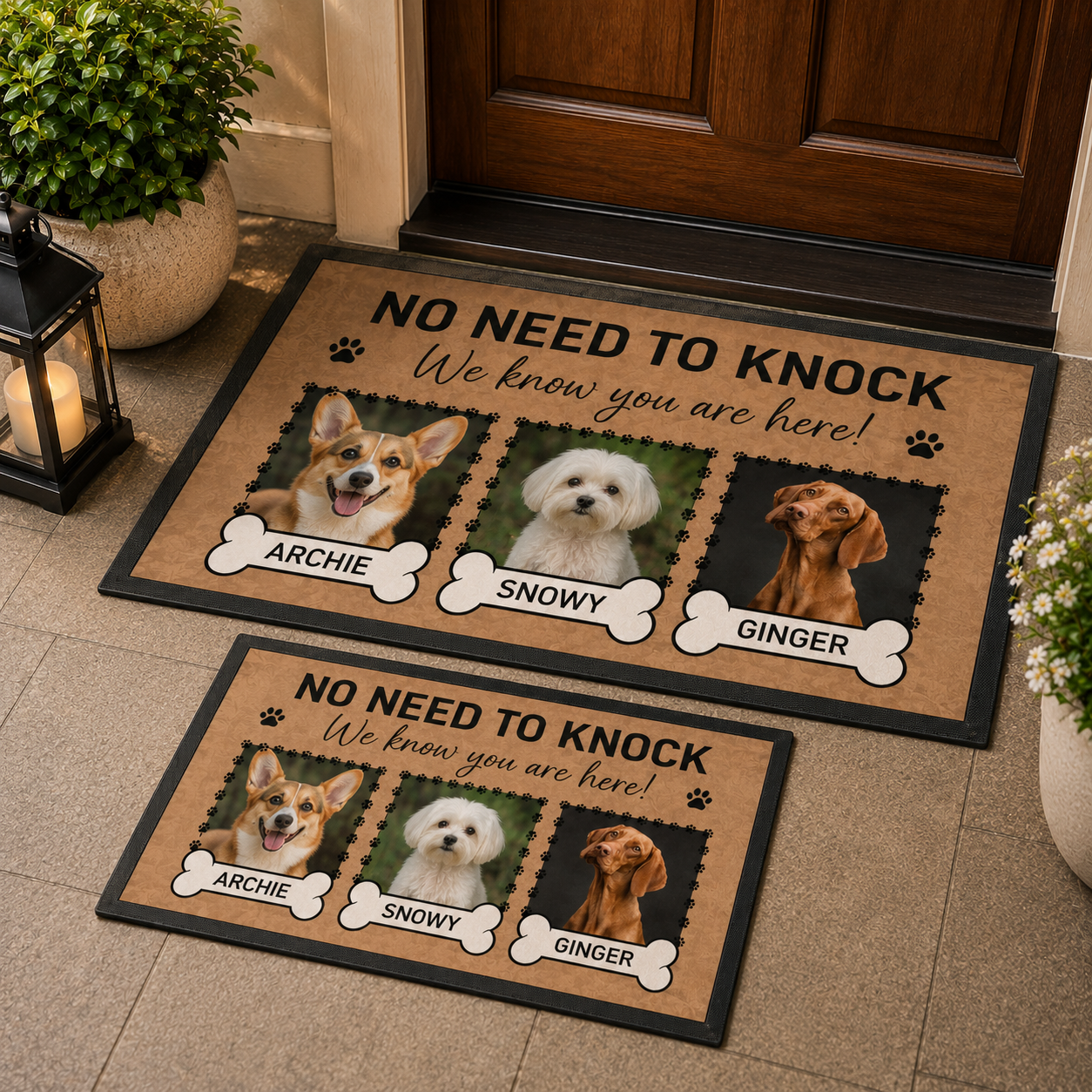 Custom Photo Dog Doormat | Photo Pet Doormat | Gift For Dog Lovers