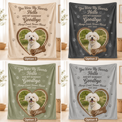Custom Photo Goodbye Dog Memorial Blanket | Personalized Dog Lovers Gifts | Gift For Dog Lovers TOM99