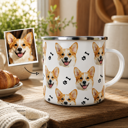 Custom Photo Dog Camping Mug | Gift For Dog Lovers Pa99