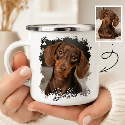 Custom Photo Dog Camping Mug | Gift For Dog Lovers Pa99