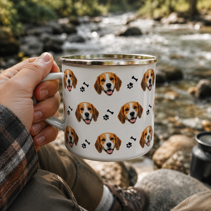 Custom Photo Dog Camping Mug | Gift For Dog Lovers Pa99
