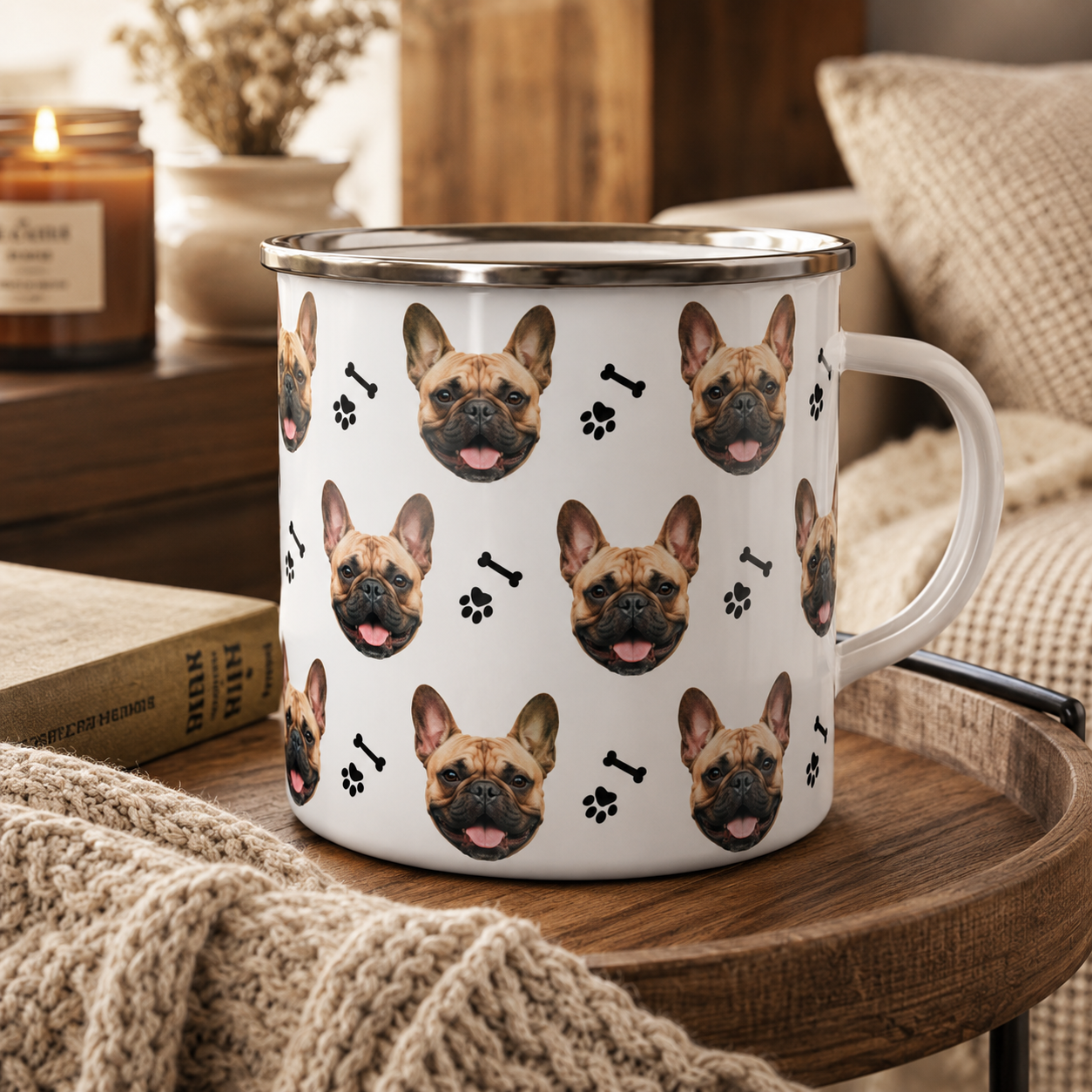 Custom Photo Dog Camping Mug | Gift For Dog Lovers Pa99