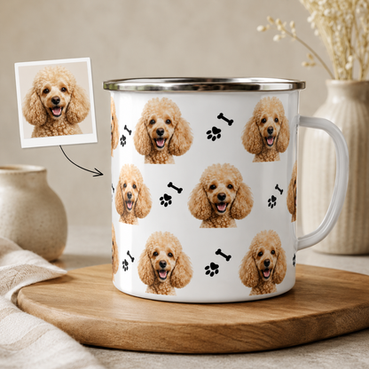 Custom Photo Dog Camping Mug | Gift For Dog Lovers Pa99