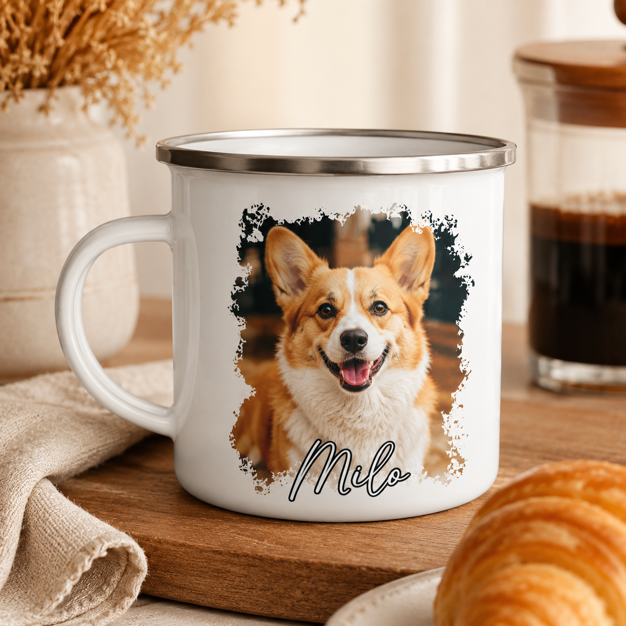 Custom Photo Dog Camping Mug | Gift For Dog Lovers Pa99