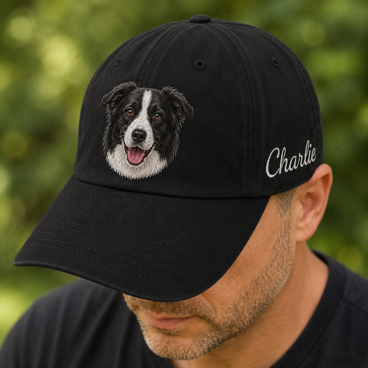 Custom Dog Face Embroidered Hat, Personalized Dog Name Cap, Pet Lover Gift THUC99