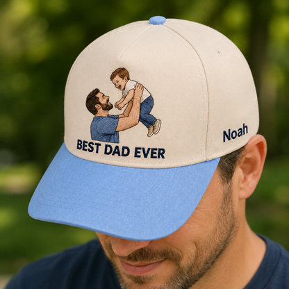 Custom Photo Dad Embroidered Hat, Personalized Cap, Custom Portrait Dad Hat, Father’s Day Gift THUC99