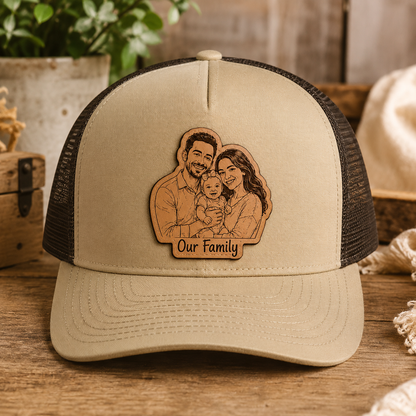 Personalized Dad Family Trucker Hat | Custom Dad Photo Hat | Father's Day Gift | Gift For Dad | Dad Gifts TOM99