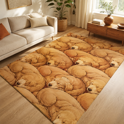 Custom Photo Dog Sleeping Area Rug | Gift For Dog Lovers