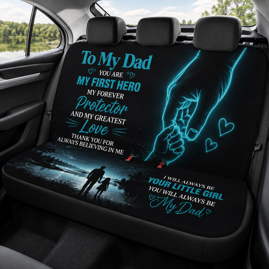 Personalized To My Dad Car Rear Seat Cover, Custom Back Seat Protector For Dad, Gift For Dad TOM99