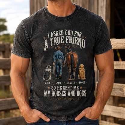 Custom Photo My Horse Wash T-Shirt | Personalized Horse Lover Shirt | Gift For Horse Lovers TOM99