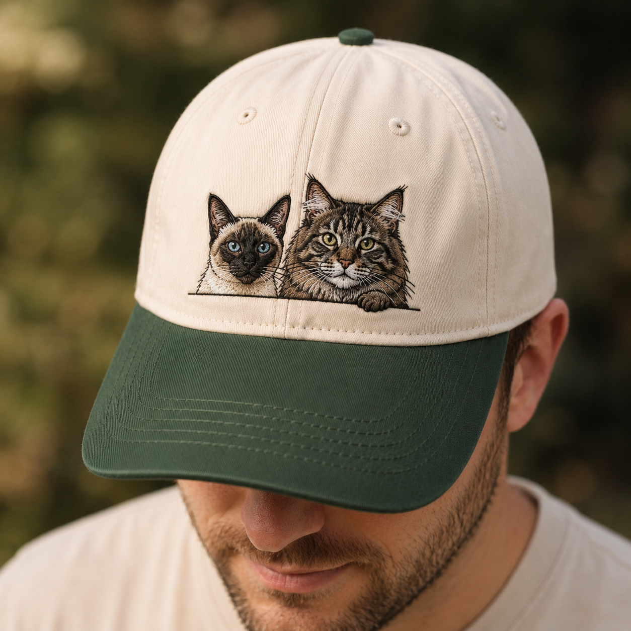 Custom Photo Cat Embroidered Hat | Gift For Cat Lovers Pa99