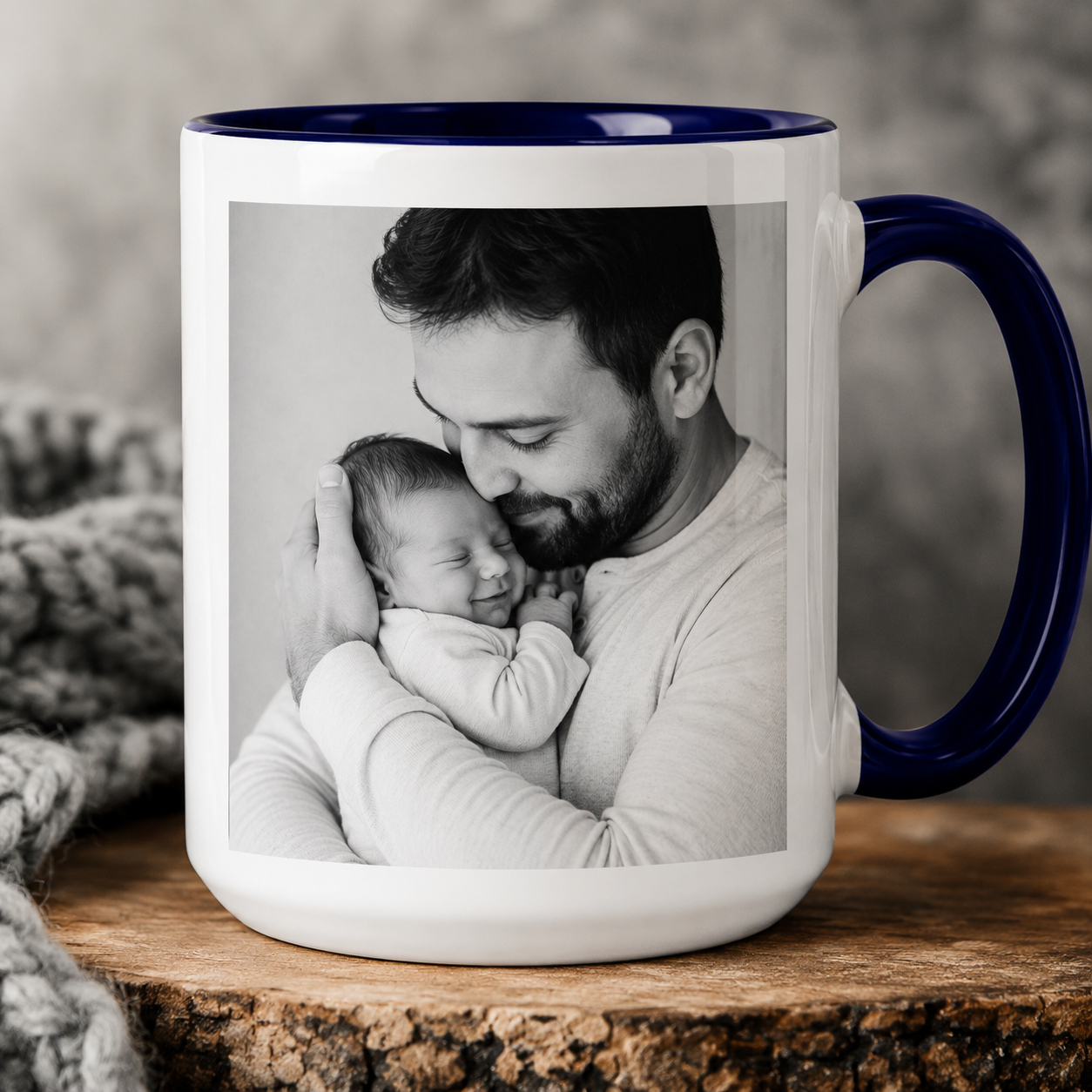 Custom Photo Dad Together Mug, Personalized Mug Mug For Husband Dad Grandfather TOM99