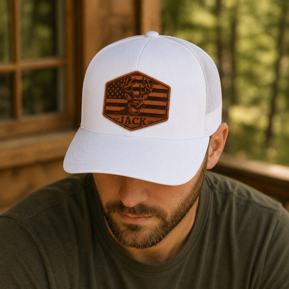 Personalized Hunting Dad Trucker Hat | Custom Dad Photo Hat | Father's Day Gift | Gift For Dad | Dad Gifts TOM99