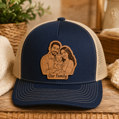Personalized Dad Family Trucker Hat | Custom Dad Photo Hat | Father's Day Gift | Gift For Dad | Dad Gifts TOM99