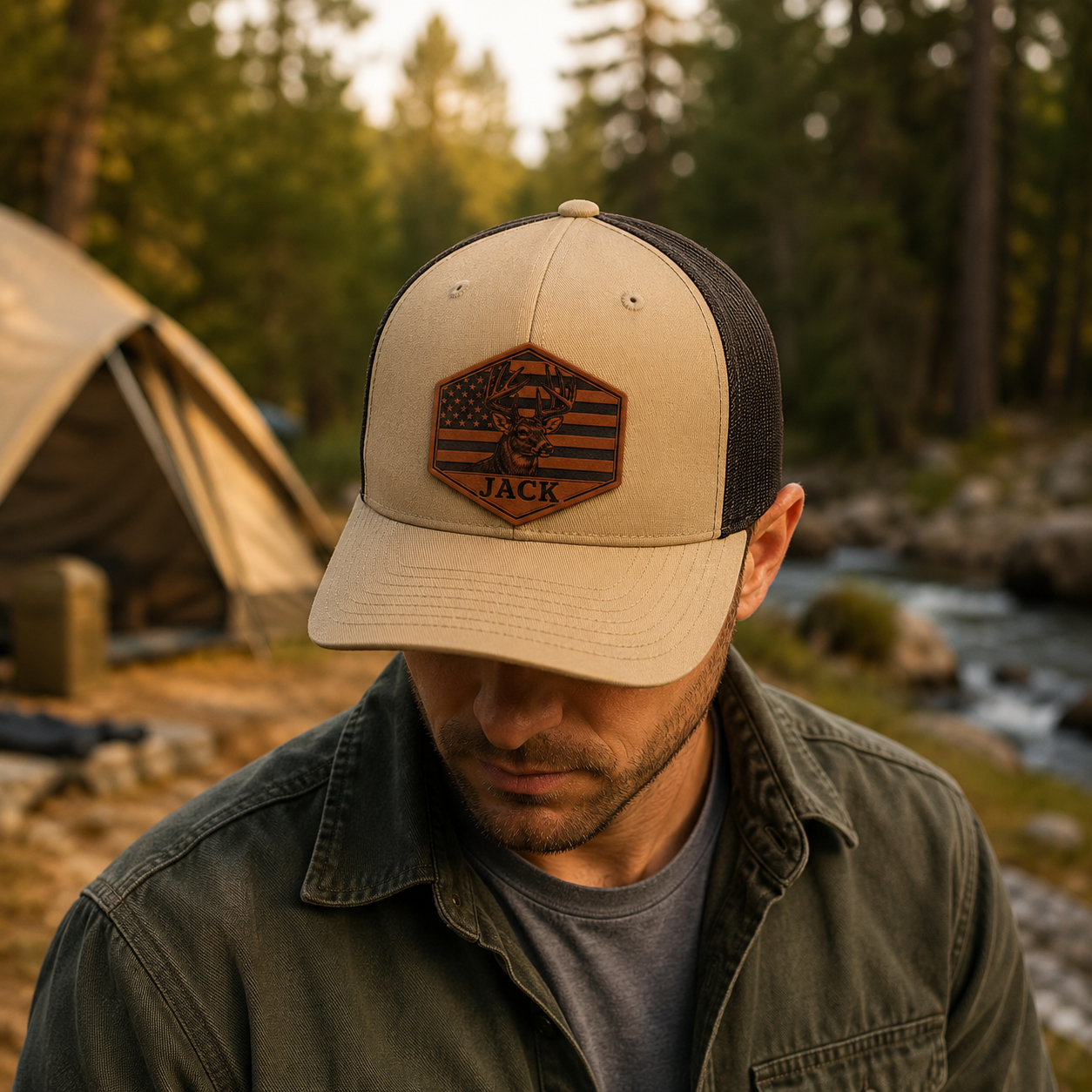 Personalized Hunting Dad Trucker Hat | Custom Dad Photo Hat | Father's Day Gift | Gift For Dad | Dad Gifts TOM99