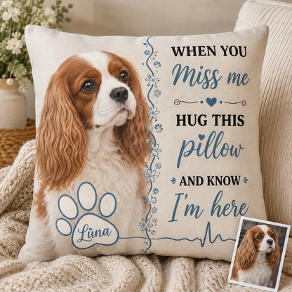 Custom Photo Dog Pillow | Gift For Dog Lovers | Personalized Dog Decor TOM99