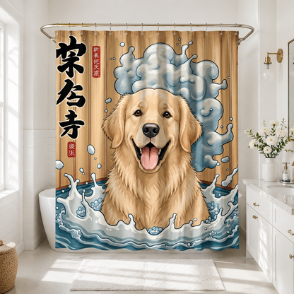 Custom Photo Dog Cowboy Shower Curtain | Gift For Dog Lovers