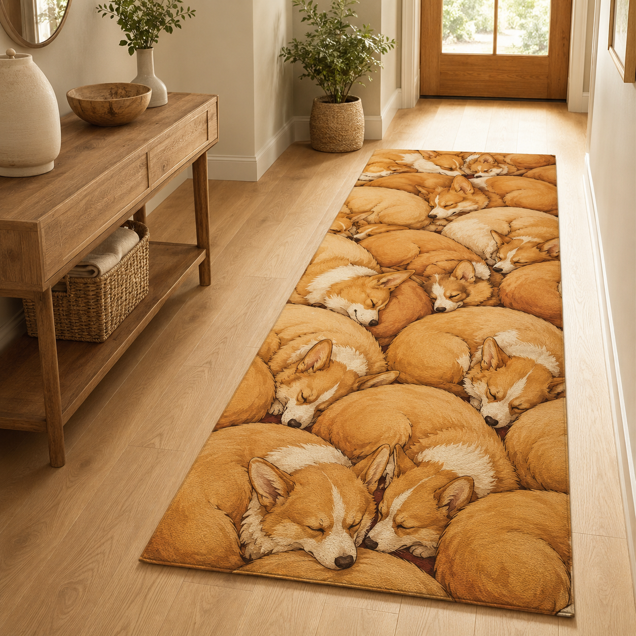Custom Photo Dog Sleeping Area Rug | Gift For Dog Lovers