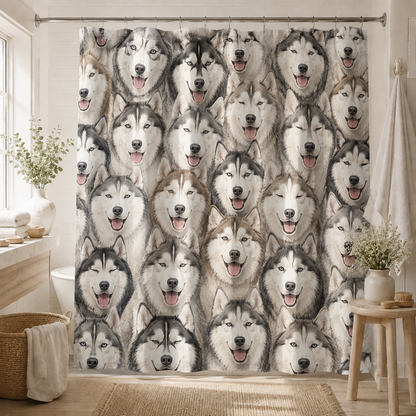 Custom Photo Dog Shower Curtain | Gift For Dog Lovers