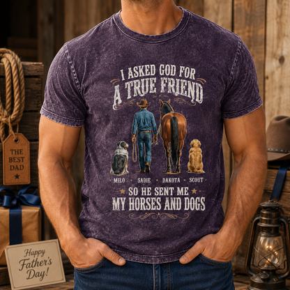 Custom Photo My Horse Wash T-Shirt | Personalized Horse Lover Shirt | Gift For Horse Lovers TOM99