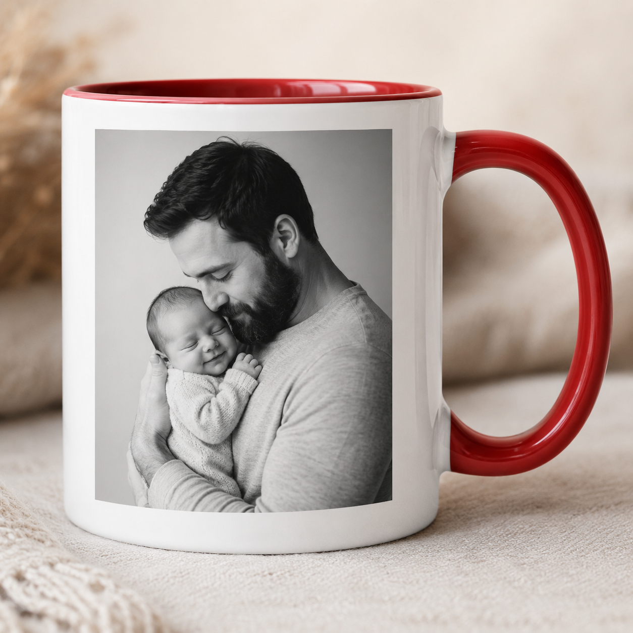 Custom Photo Dad Together Mug, Personalized Mug Mug For Husband Dad Grandfather TOM99