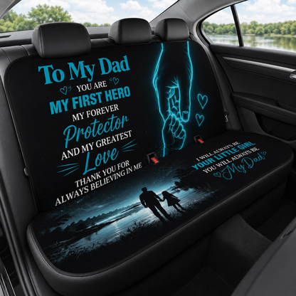 Personalized To My Dad Car Rear Seat Cover, Custom Back Seat Protector For Dad, Gift For Dad TOM99