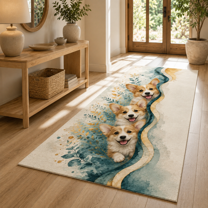 Custom Photo Dog Area Rug | Gift For Dog Lovers