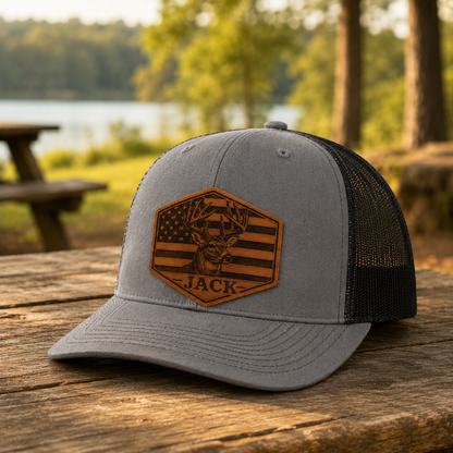 Personalized Hunting Dad Trucker Hat | Custom Dad Photo Hat | Father's Day Gift | Gift For Dad | Dad Gifts TOM99