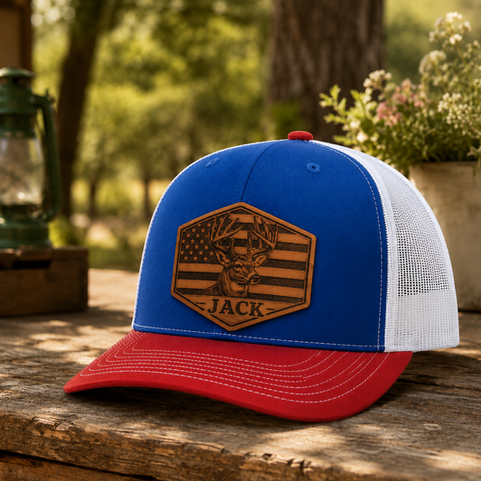 Personalized Hunting Dad Trucker Hat | Custom Dad Photo Hat | Father's Day Gift | Gift For Dad | Dad Gifts TOM99