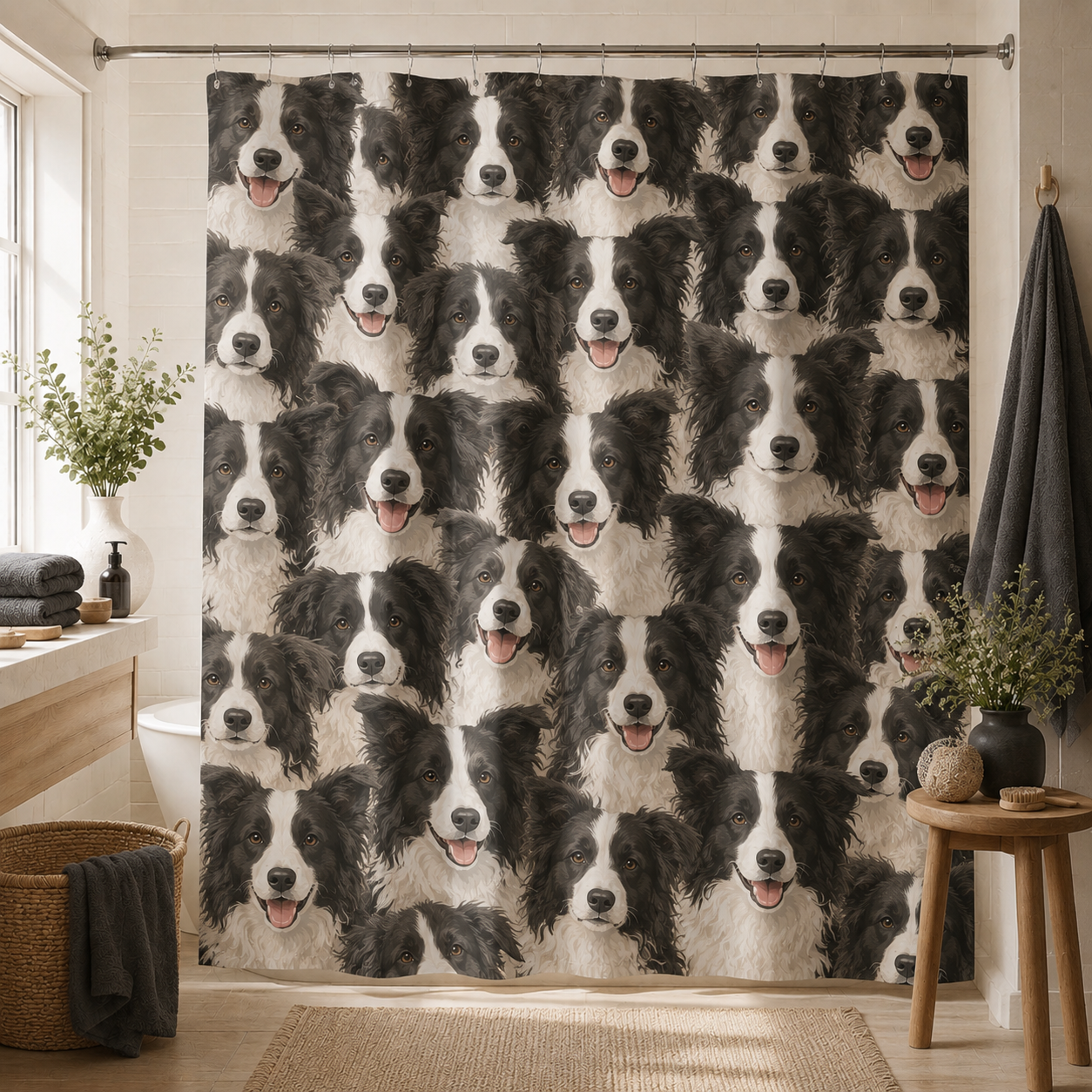 Custom Photo Dog Shower Curtain | Gift For Dog Lovers