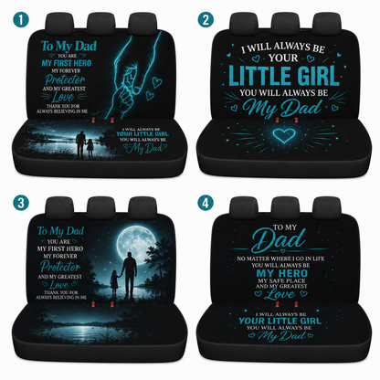 Personalized To My Dad Car Rear Seat Cover, Custom Back Seat Protector For Dad, Gift For Dad TOM99