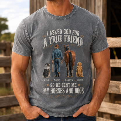 Custom Photo My Horse Wash T-Shirt | Personalized Horse Lover Shirt | Gift For Horse Lovers TOM99