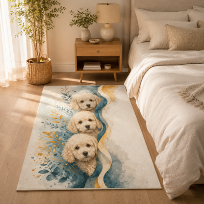 Custom Photo Dog Area Rug | Gift For Dog Lovers