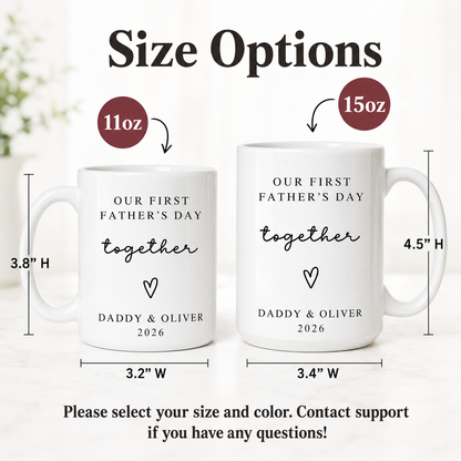 Custom Photo Dad Together Mug, Personalized Mug Mug For Husband Dad Grandfather TOM99