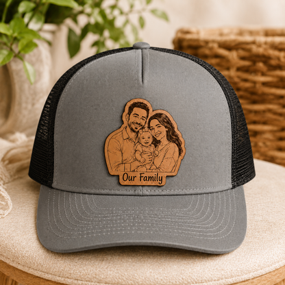 Personalized Dad Family Trucker Hat | Custom Dad Photo Hat | Father's Day Gift | Gift For Dad | Dad Gifts TOM99