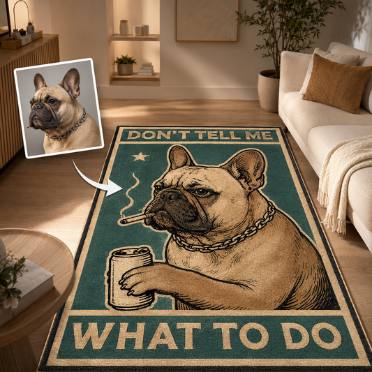 Custom Photo Dog Area Rug | Gift For Dog Lovers