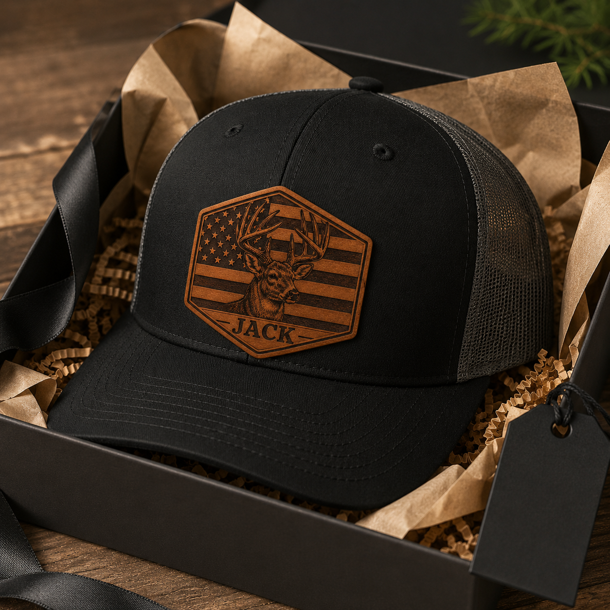 Personalized Hunting Dad Trucker Hat | Custom Dad Photo Hat | Father's Day Gift | Gift For Dad | Dad Gifts TOM99