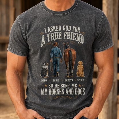Custom Photo My Horse Wash T-Shirt | Personalized Horse Lover Shirt | Gift For Horse Lovers TOM99