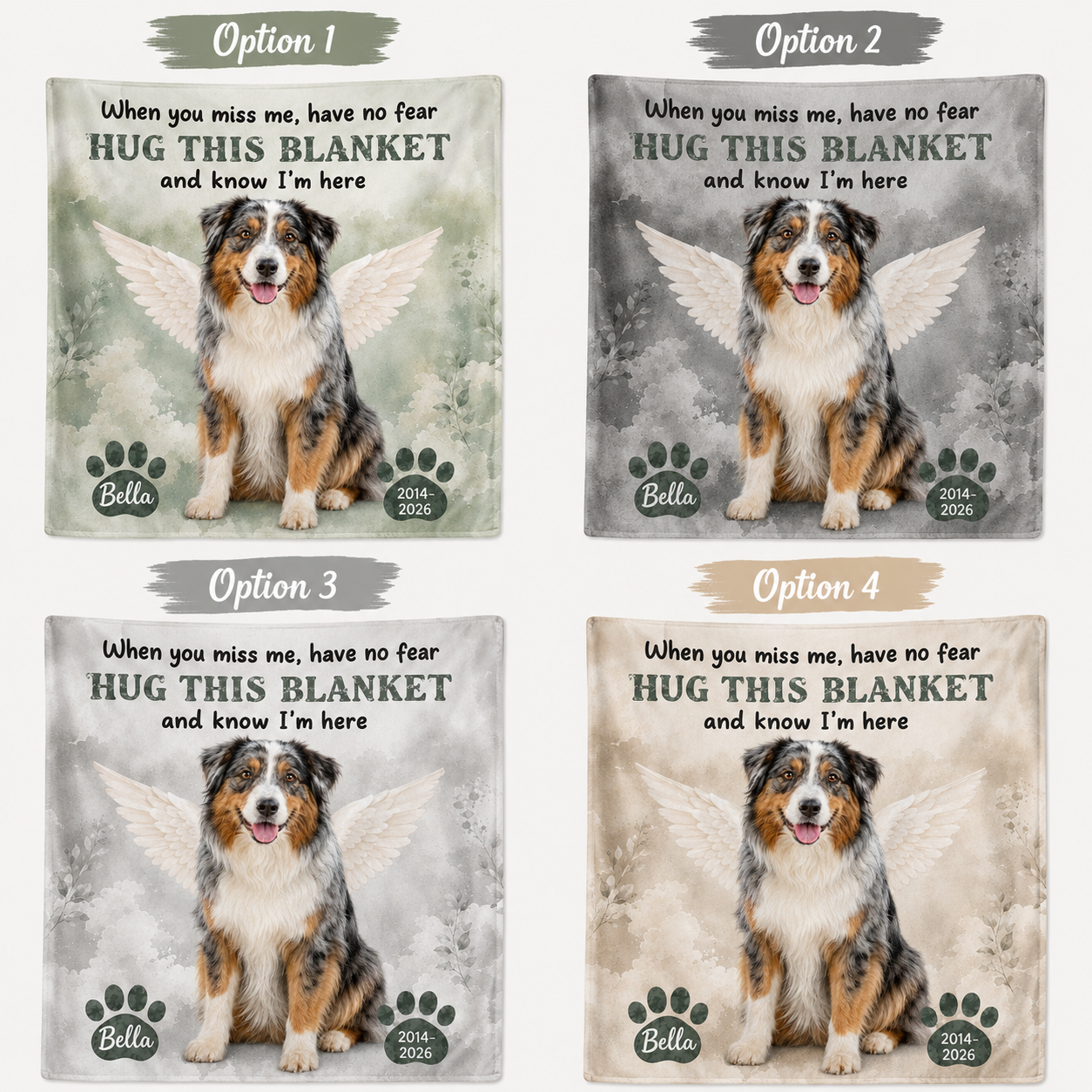 Custom Photo I'm Here Dog Memorial Blanket | Personalized Dog Lovers Gifts | Gift For Dog Lovers TOM99