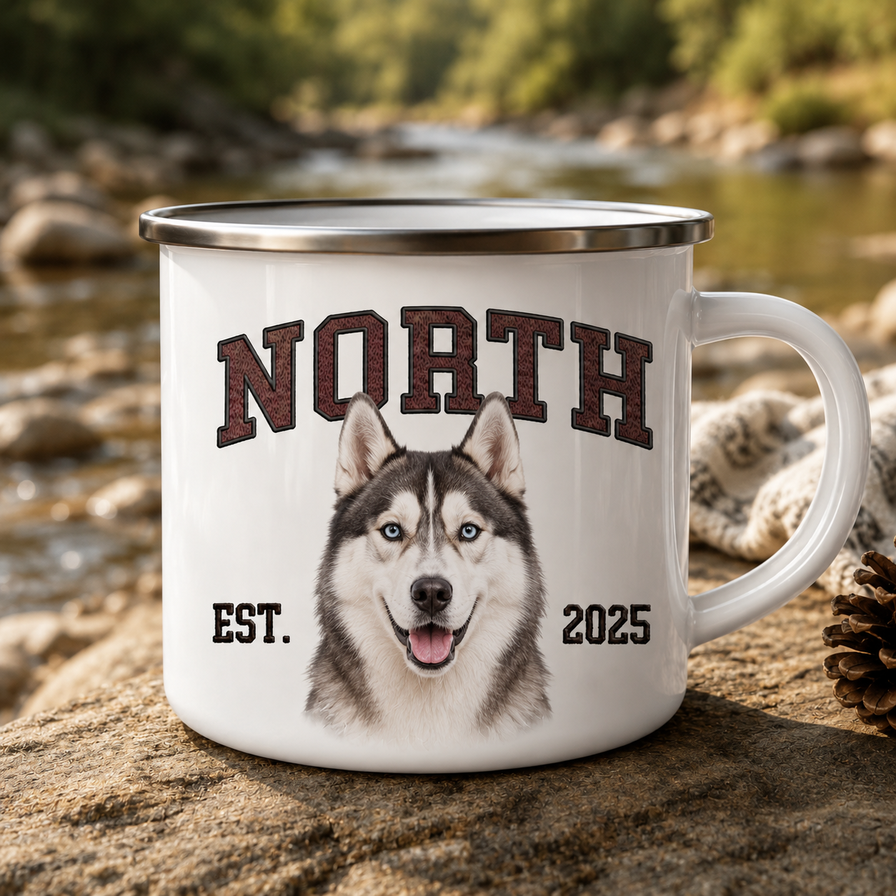 Custom Photo Dog Camping Mug | Gift For Dog Lovers Pa99