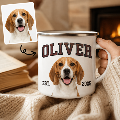 Custom Photo Dog Camping Mug | Gift For Dog Lovers Pa99