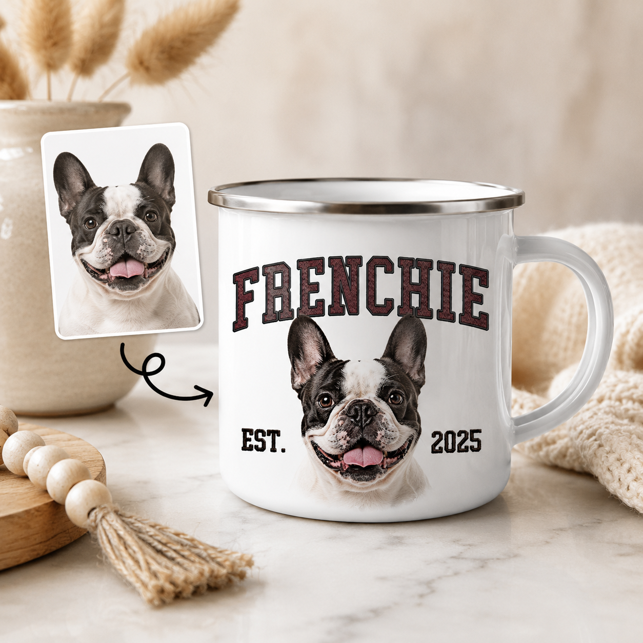 Custom Photo Dog Camping Mug | Gift For Dog Lovers Pa99