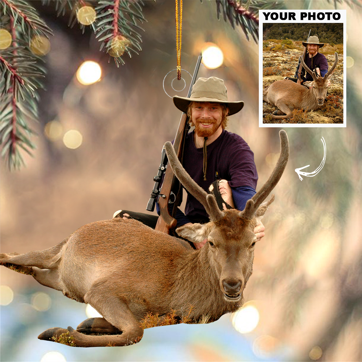 Custom Photo Horse Riding Equestrian Ornament | Custom Photo Family Acrylic Christmas Tree Decoration Gift THH22