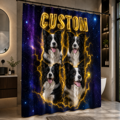 Custom Photo Dog Bootleg Shower Curtain | Gift For Dog Lovers