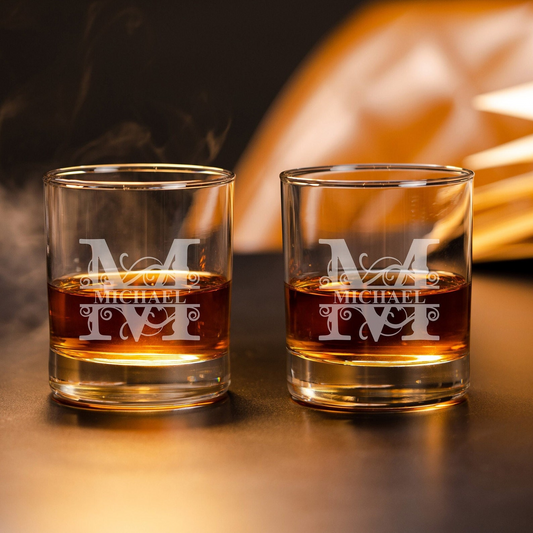 Engraved Personalized Whiskey Glass 11 oz Custom