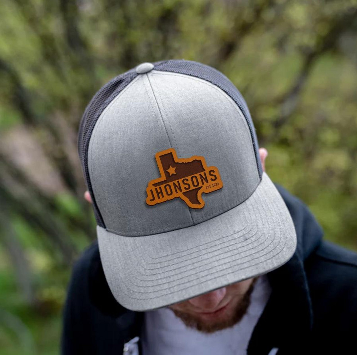 Custom Name And State Trucker Hat | Personalized Leather Patch Hat | Funny Gift For Friend | TNH342