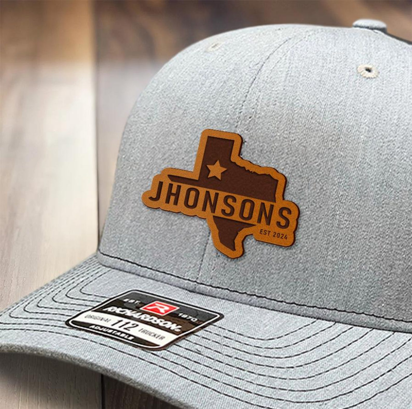 Custom Name And State Trucker Hat | Personalized Leather Patch Hat | Funny Gift For Friend | TNH342