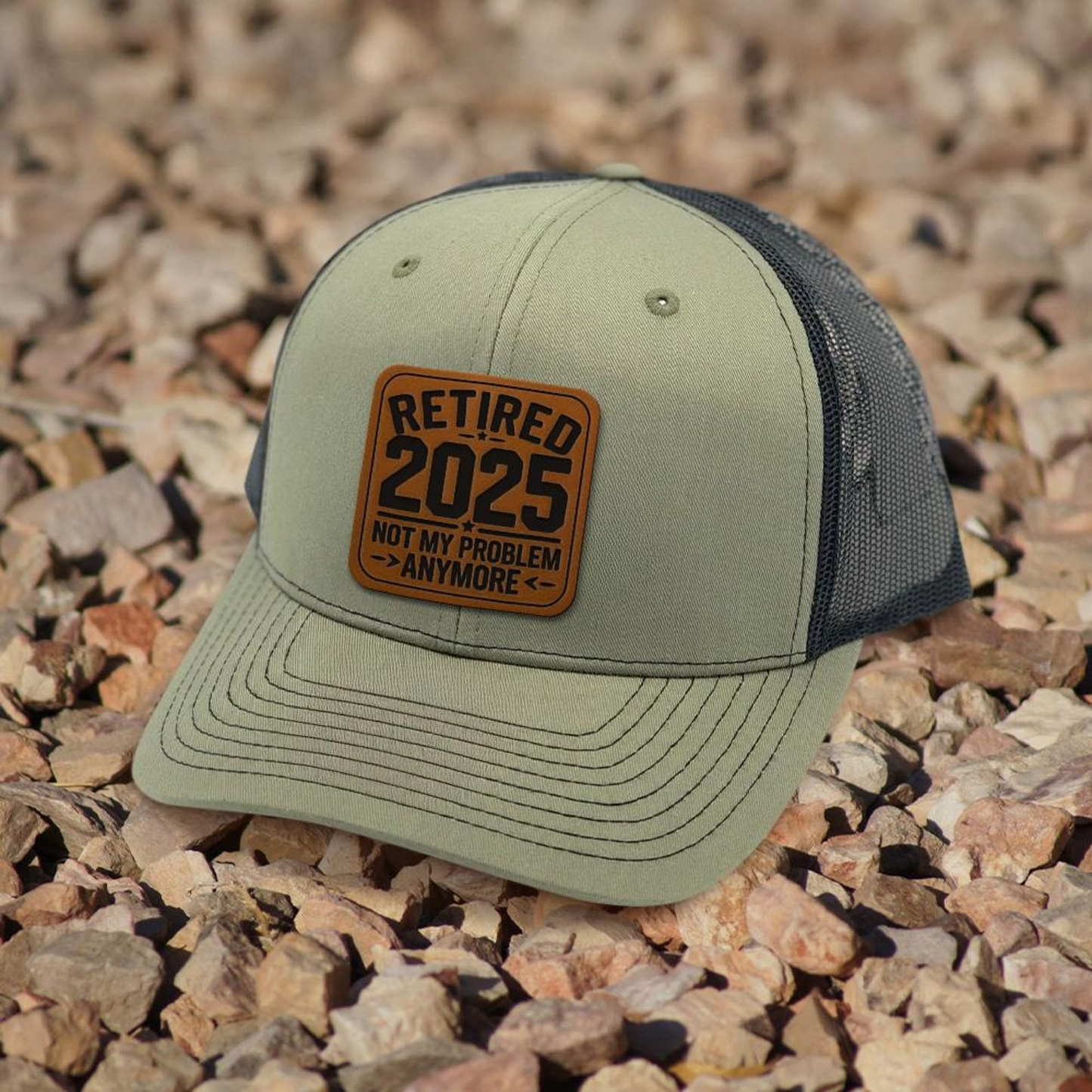 Funny Retirement Trucker Hat | Retired 2025 Not My Problem Anymore | Retirement Gifts
